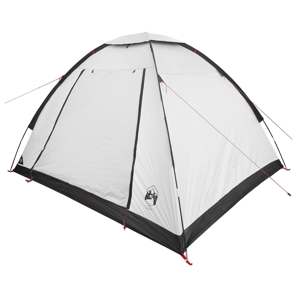 Camping telt 4-personers Hvid Blackout Polyester og Stål