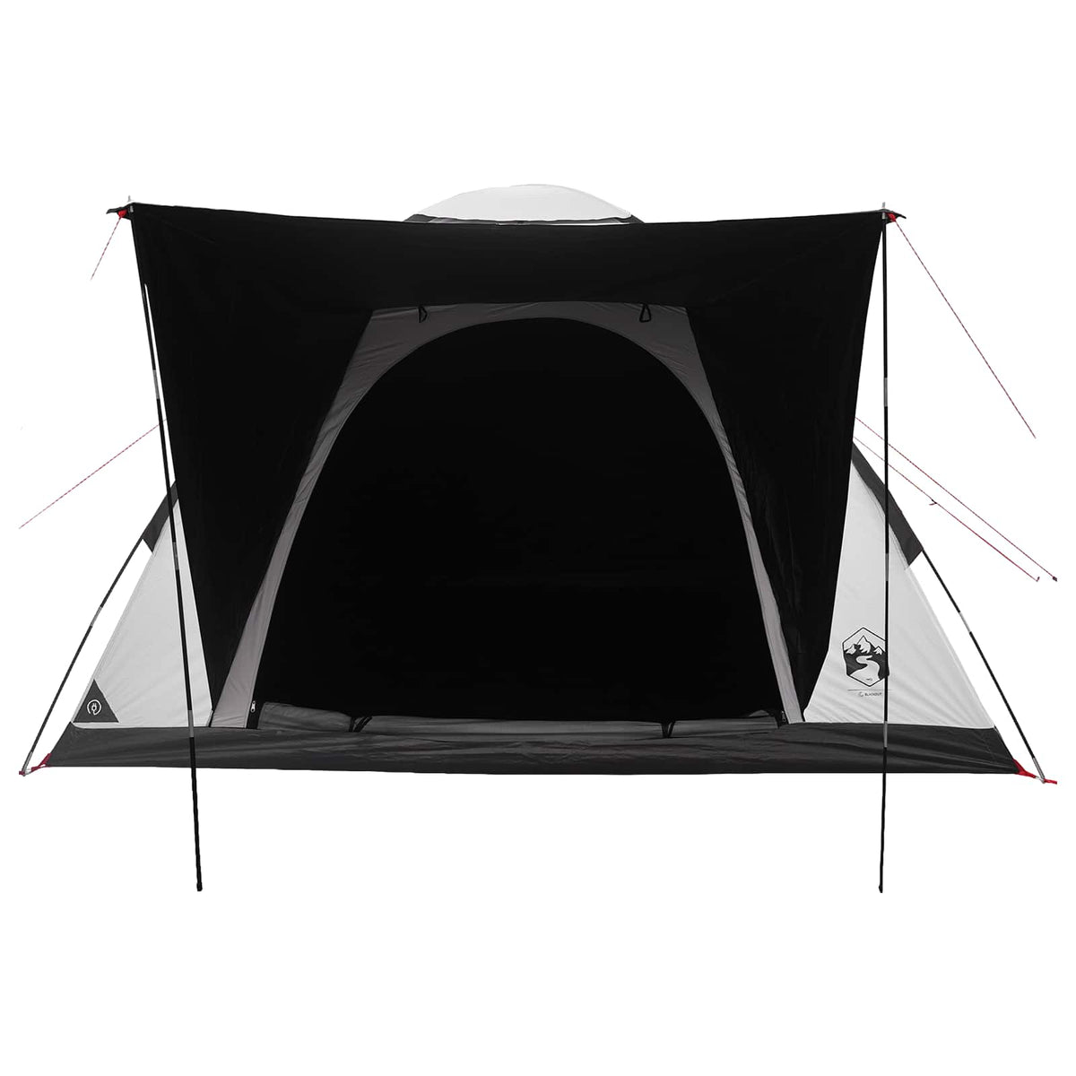 Camping telt 4-personers Hvid Blackout Polyester og Stål