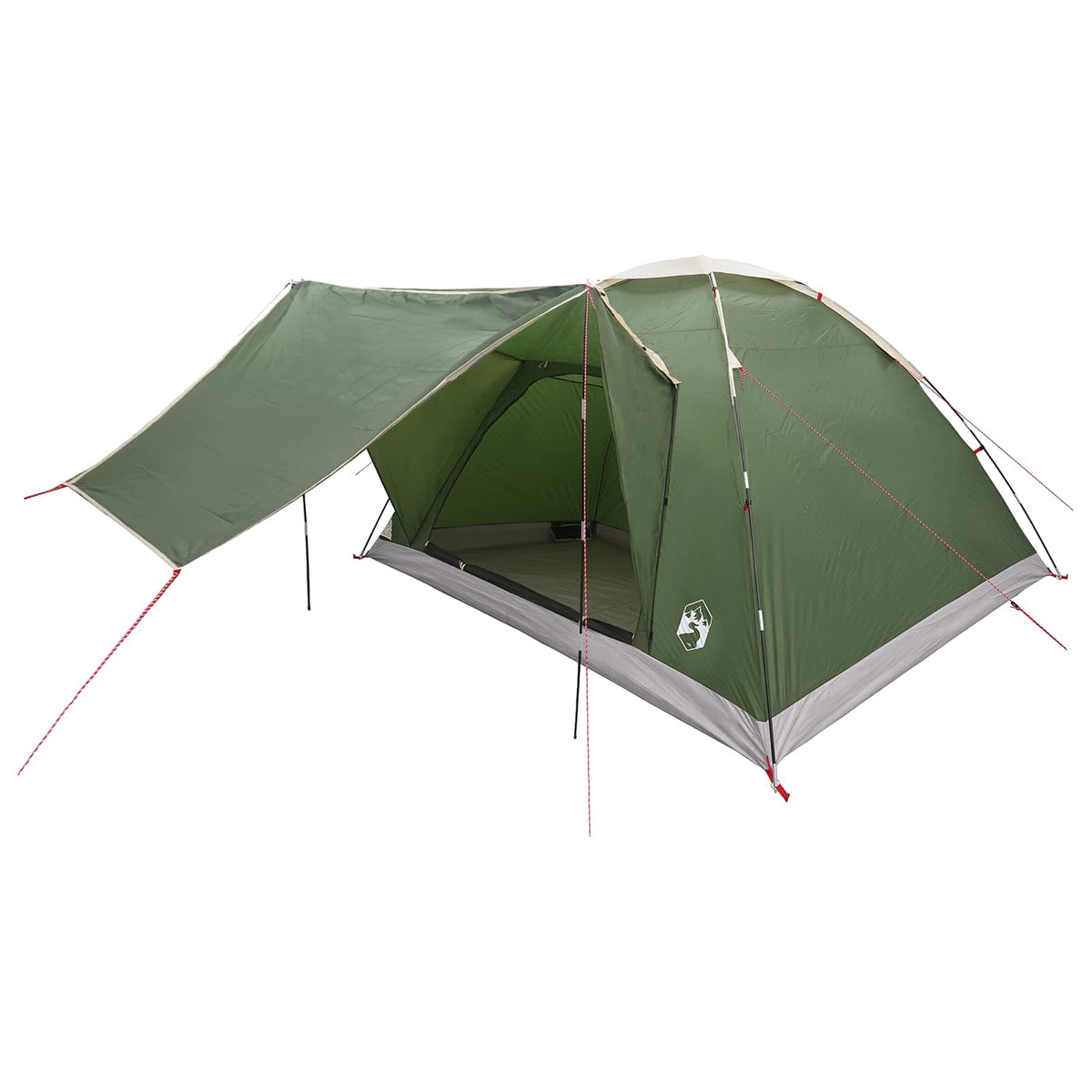 Camping telt 6-personers Grøn Polyester og Stål