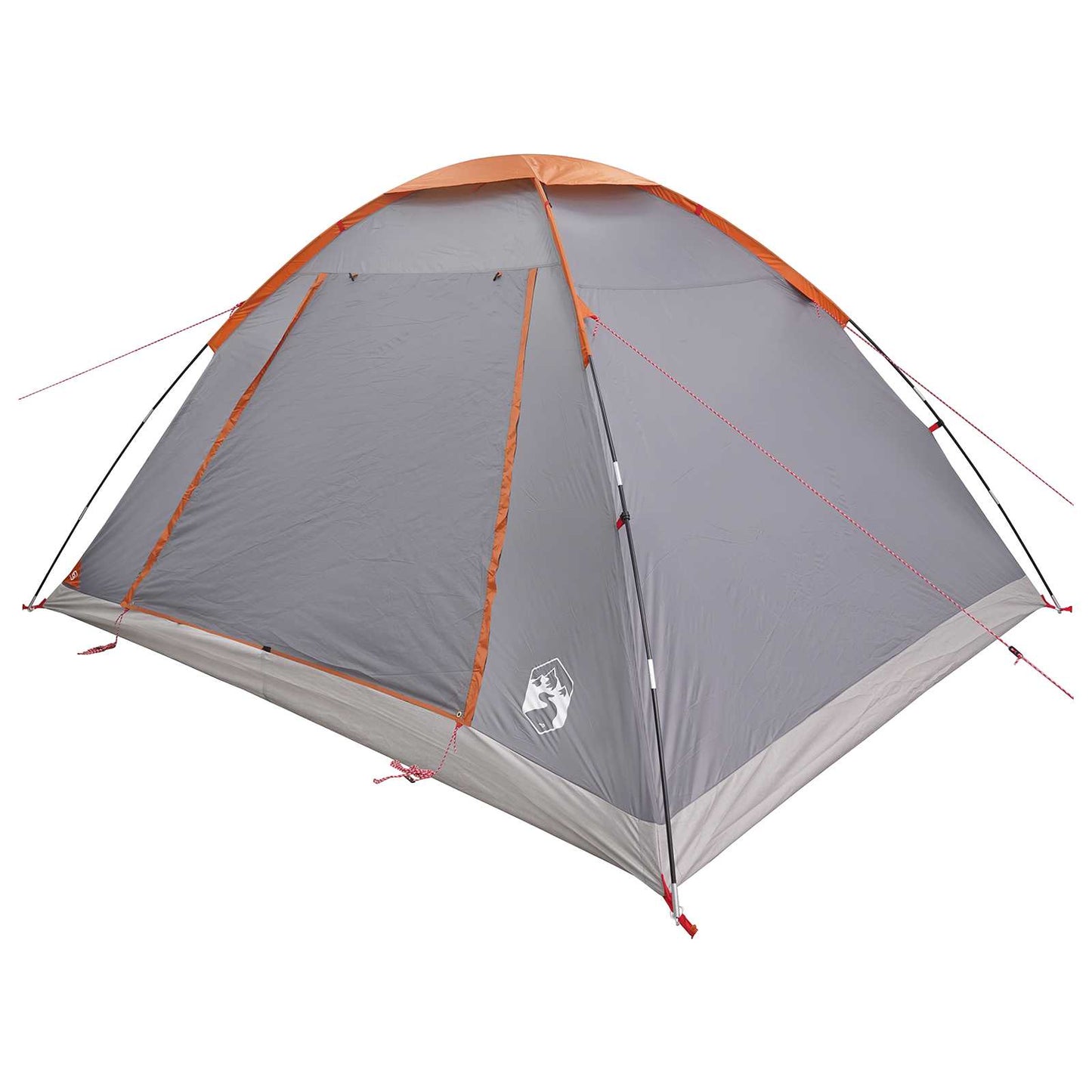 Camping telt 6-personers Grå og orange Polyester og Stål