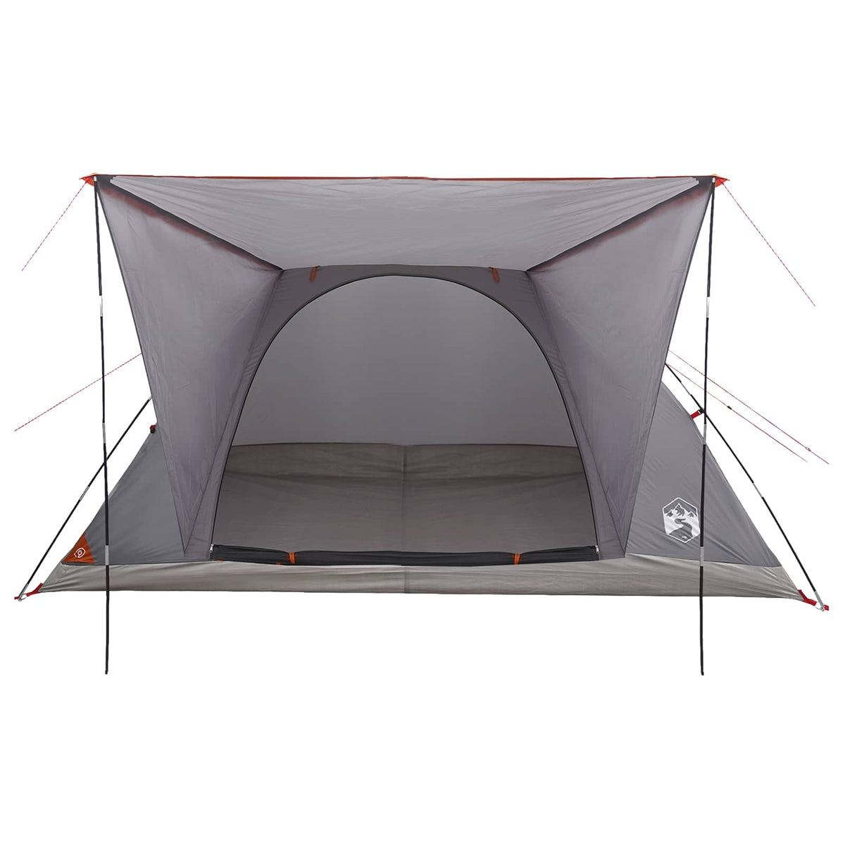 Camping telt 6-personers Grå og orange Polyester og Stål