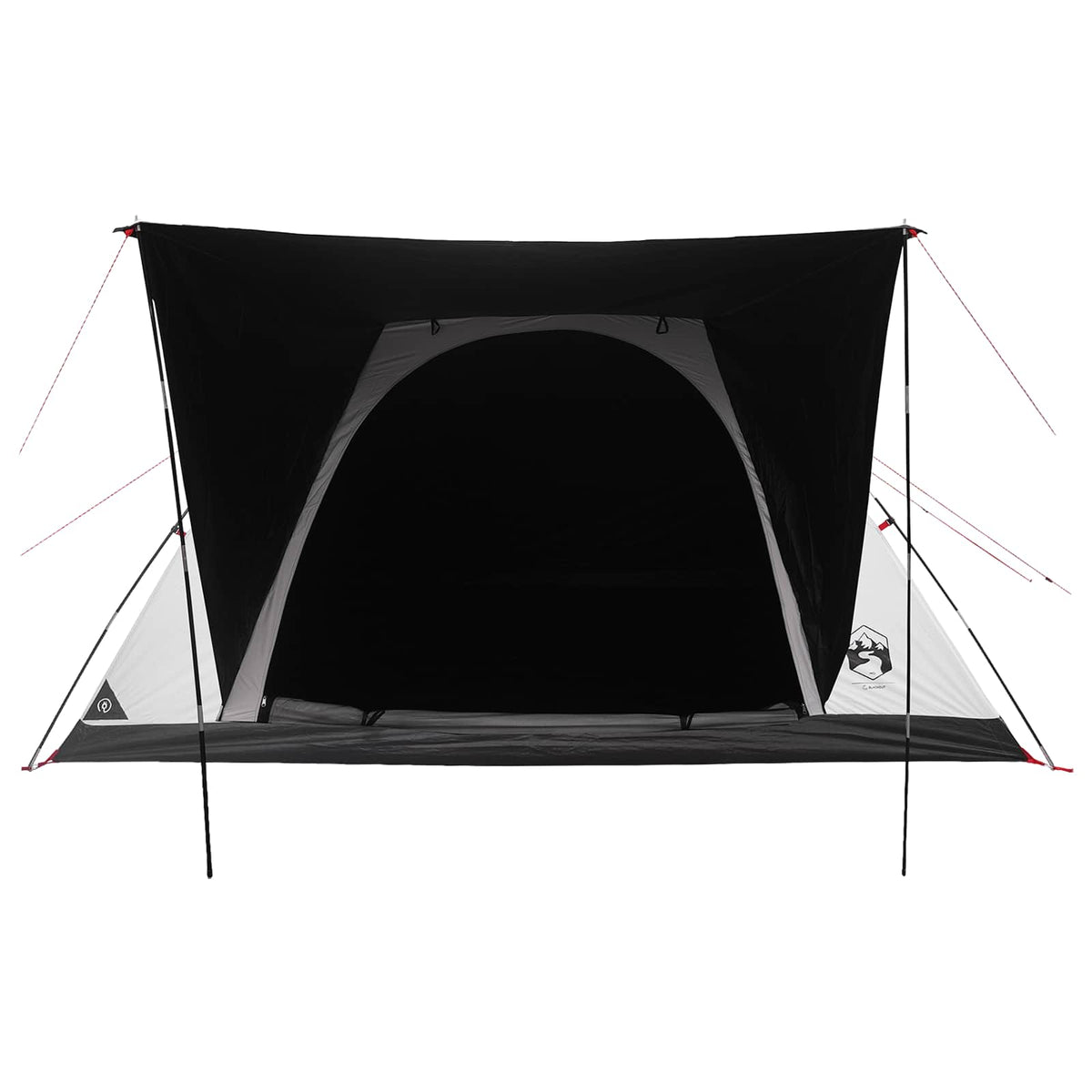 Camping telt 6-personers Hvid Blackout Polyester og Stål