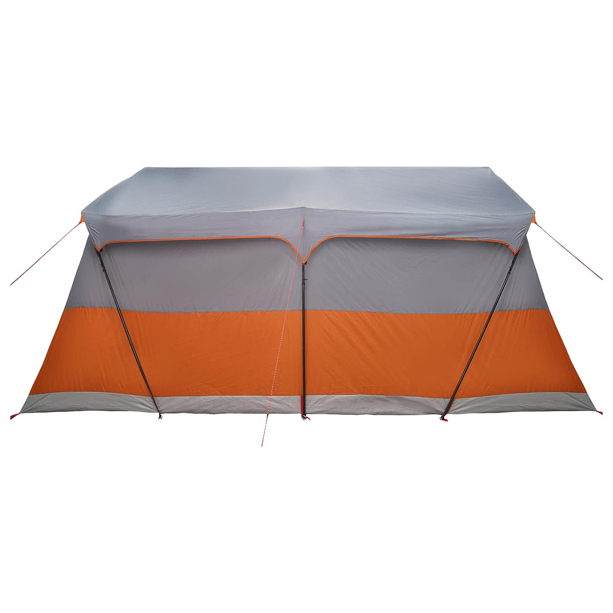 Familietelt 487 x 340 x 216 cm Grå og orange Polyester og Stål