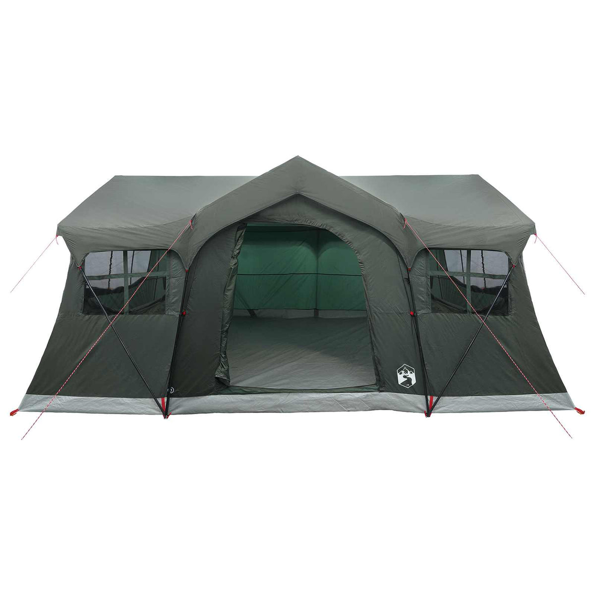 Familietelt 487 x 340 x 216 cm Army Grøn Polyester og Stål