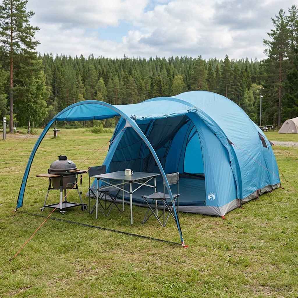 Tunneltelt 370 x 275 x 210 cm Blå Polyester og Stål