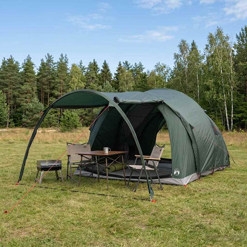 Tunneltelt 370 x 275 x 210 cm Army Grøn Polyester og Stål