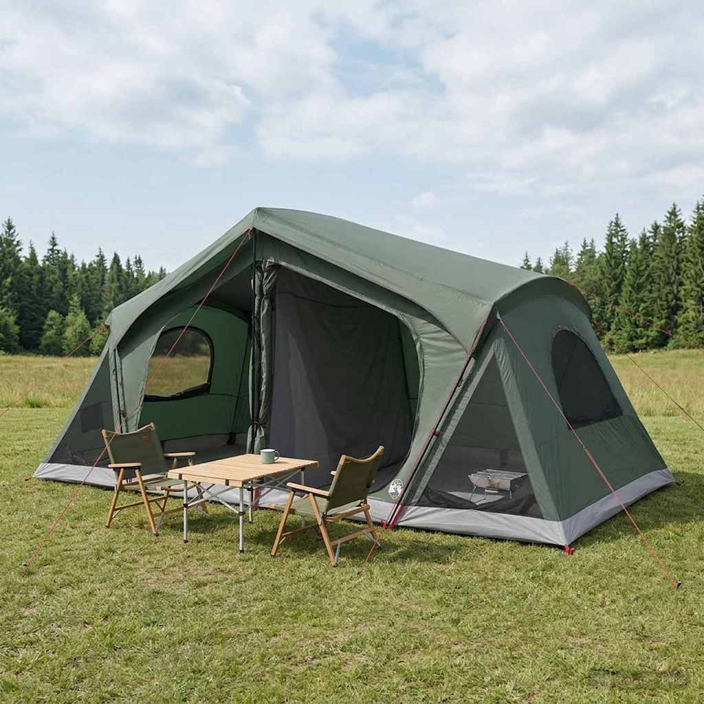 Hyttetelt Army Grøn 480 x 273 x 205 cm Polyester og Stål