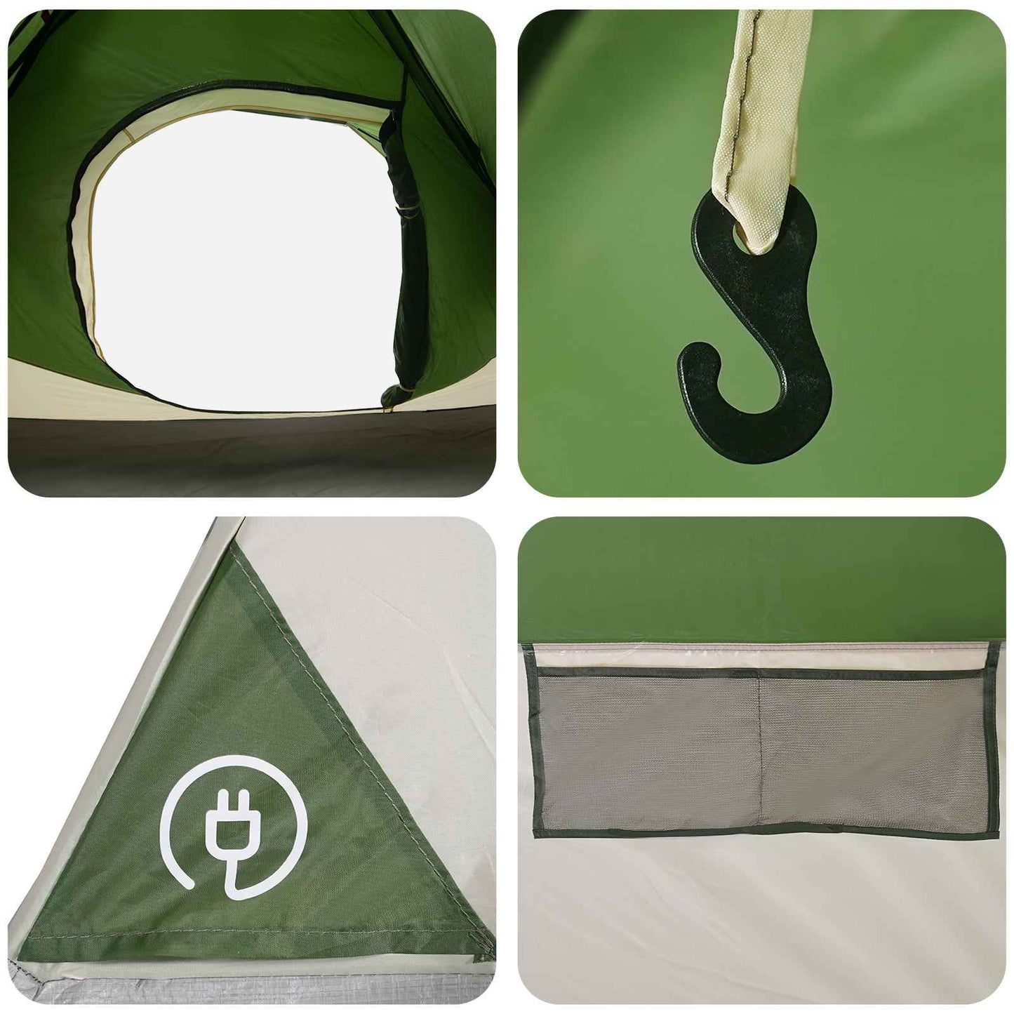 Øjeblikkeligt Telt Grøn 305 x 215 x 140 cm Polyester og Stål