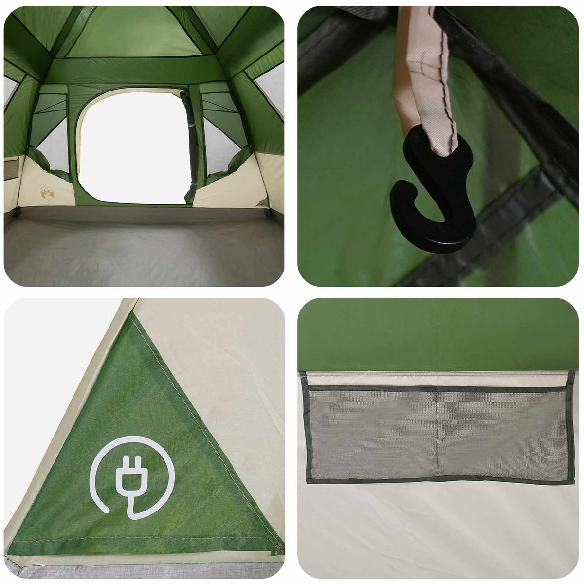 Øjeblikkeligt Telt Grøn 305 x 275 x 190 cm Polyester og Stål