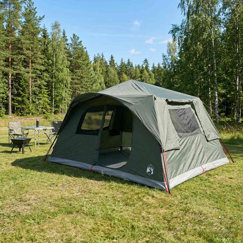 Øjeblikkeligt Telt 10 personer Army Grøn Polyester og Stål