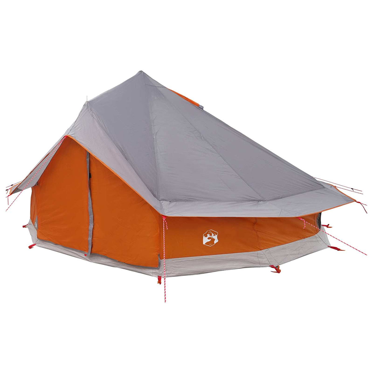 Tipi telt 18-personers Grå og orange Polyester og Stål