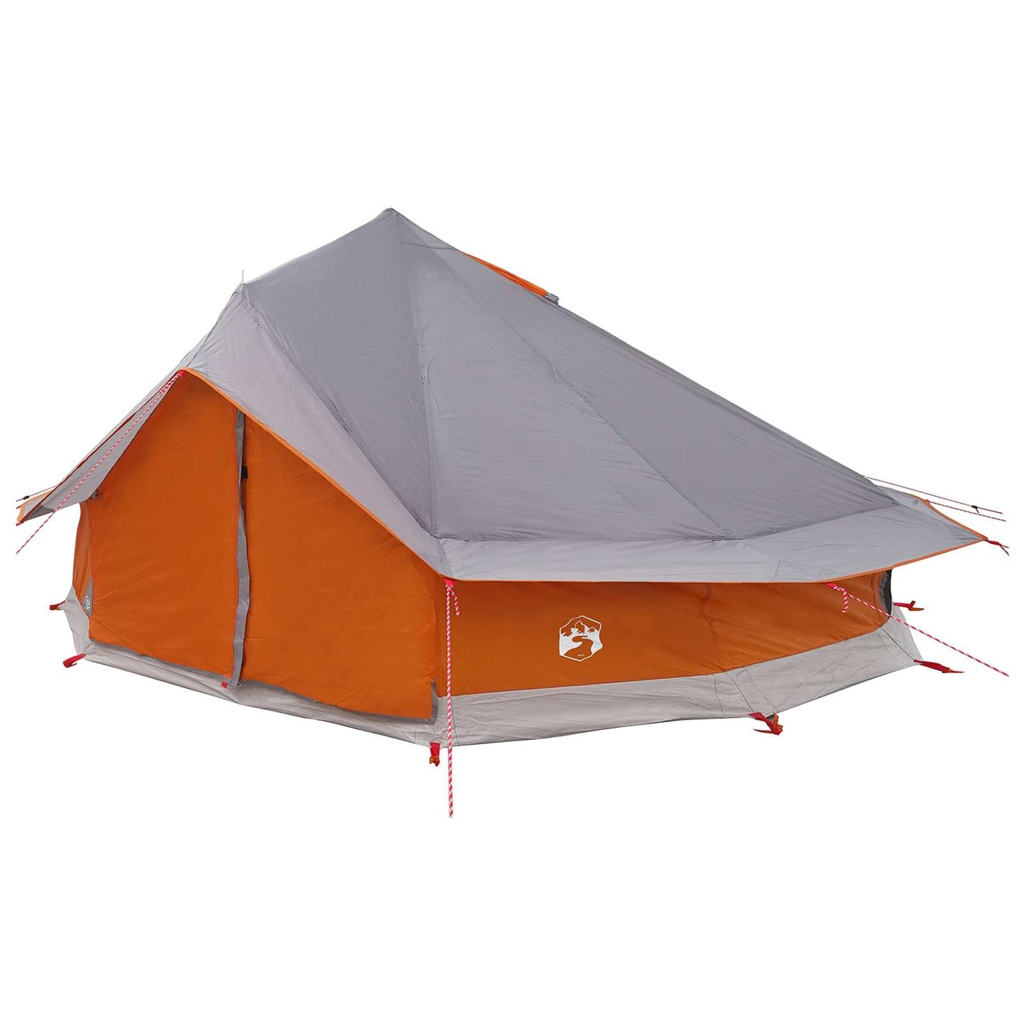 Tipi telt 20-personers Grå og orange Polyester og Stål