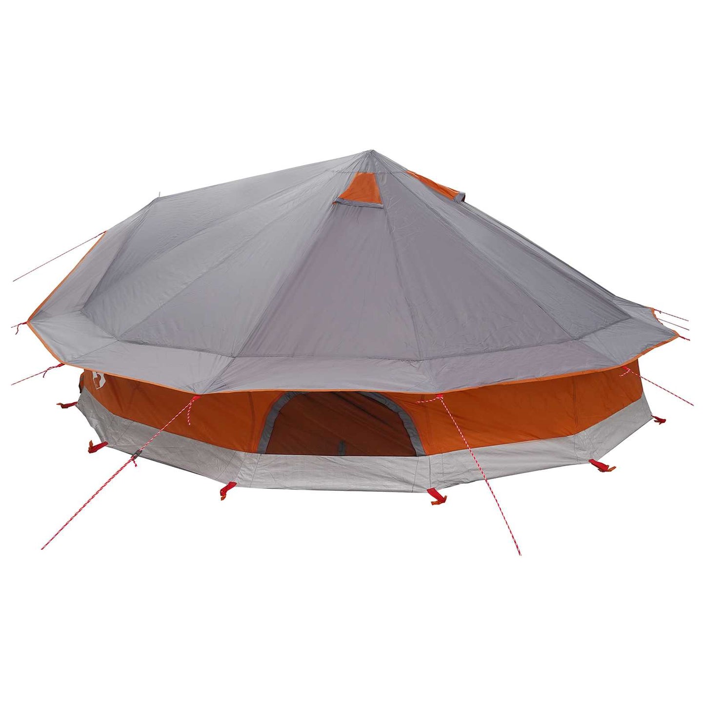 Tipi telt 20-personers Grå og orange Polyester og Stål