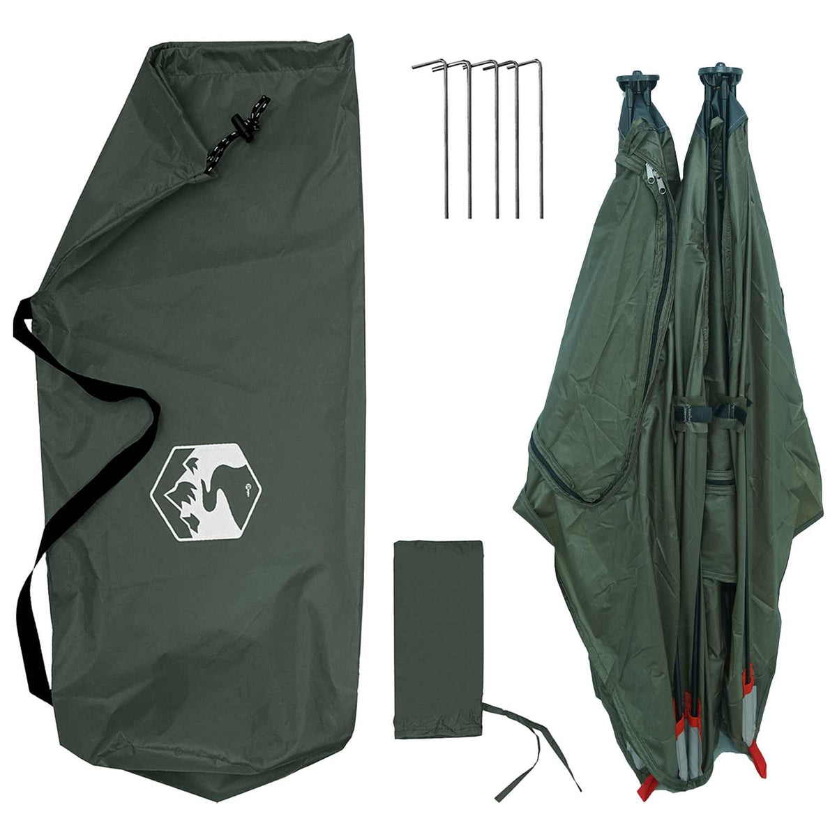 Jagttelt 145 x 145 x 150 cm Army Grøn Polyester og Stål