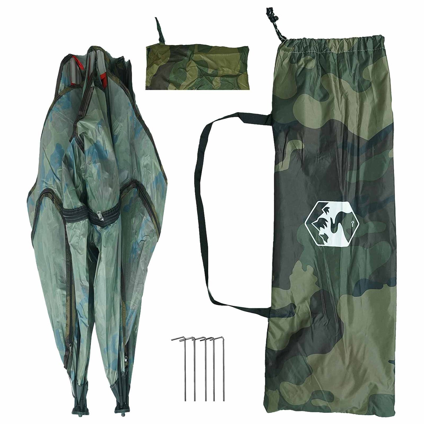 Jagttelt 145 x 145 x 150 cm Camouflage Polyester og Stål