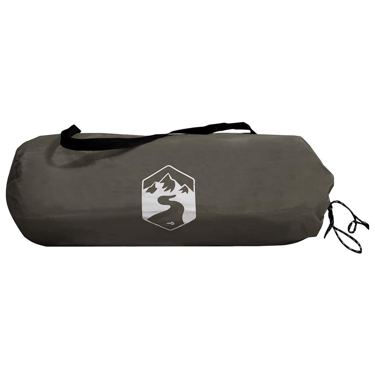 Camping tarp med mesh vægge 340 x 260 x 220 cm Brun Grå