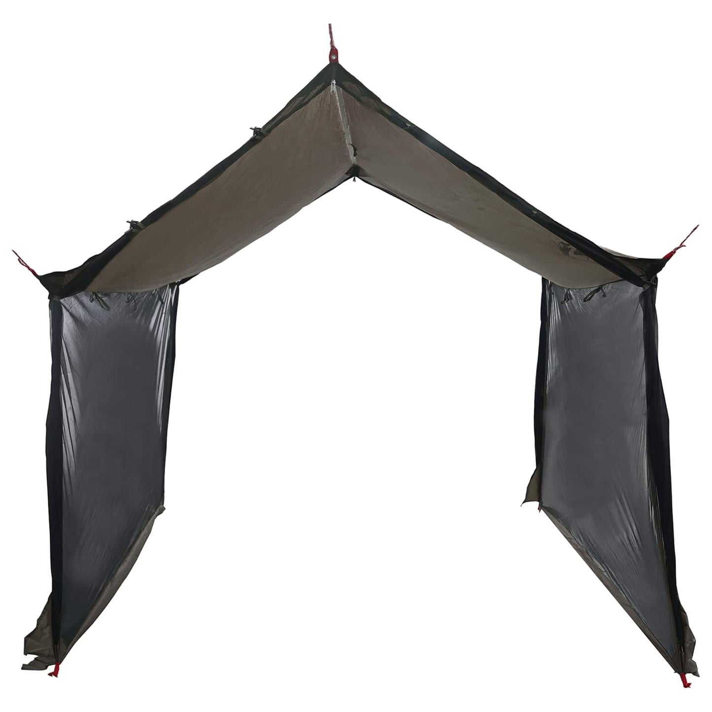 Camping tarp med mesh vægge 340 x 260 x 220 cm Brun Grå