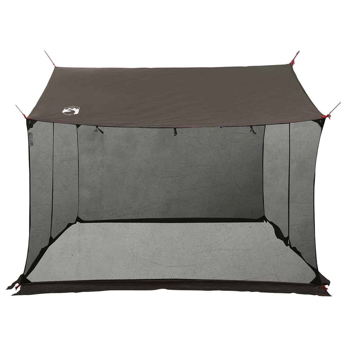 Camping tarp med mesh vægge 340 x 260 x 220 cm Brun Grå