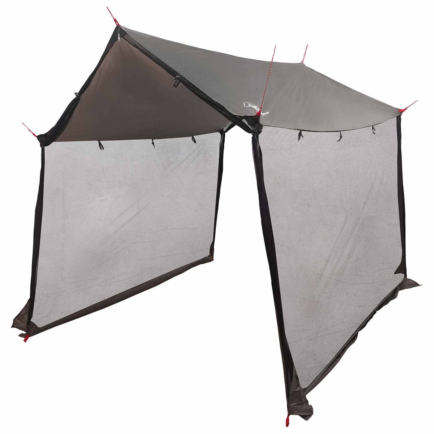 Camping tarp med mesh vægge 270 x 210 x 210 cm Brun Grå