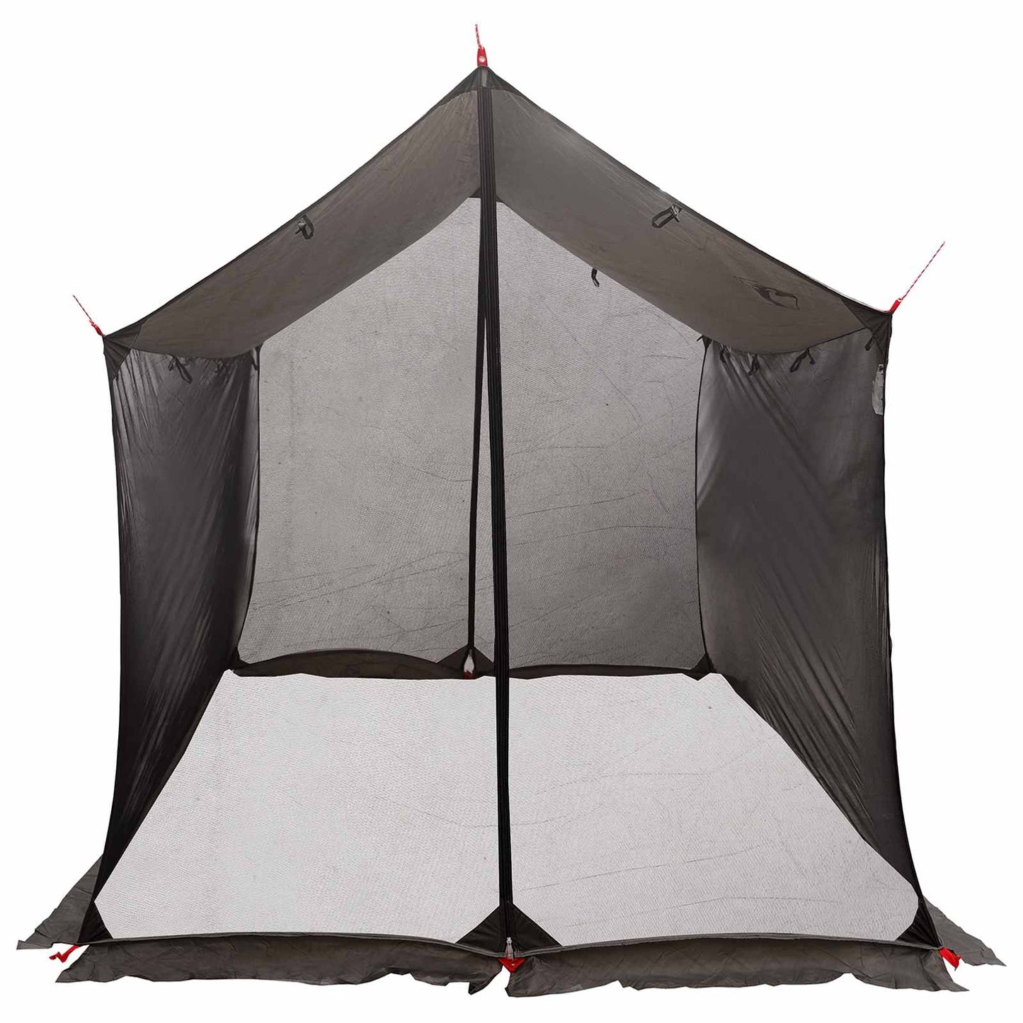 Camping tarp med mesh vægge 270 x 210 x 210 cm Brun Grå