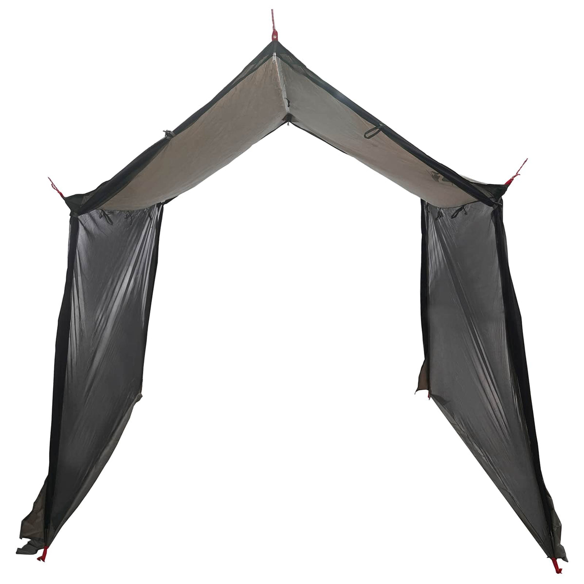 Camping tarp med mesh vægge 270 x 210 x 210 cm Brun Grå