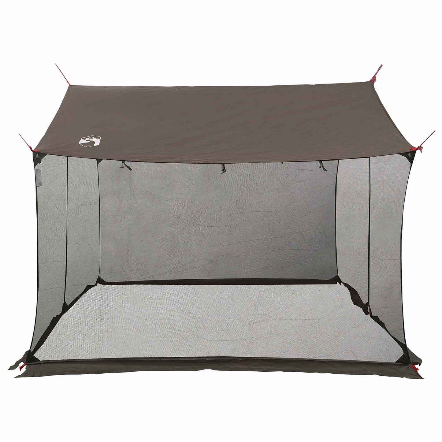Camping tarp med mesh vægge 270 x 210 x 210 cm Brun Grå
