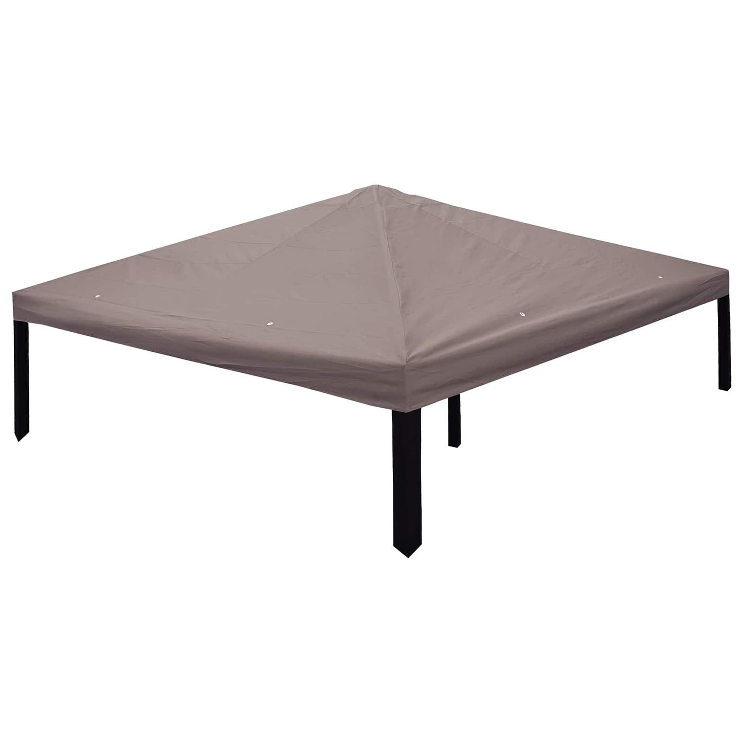 Gazebo Dække 300 x 300 cm Gråbrun Polyester og Stål