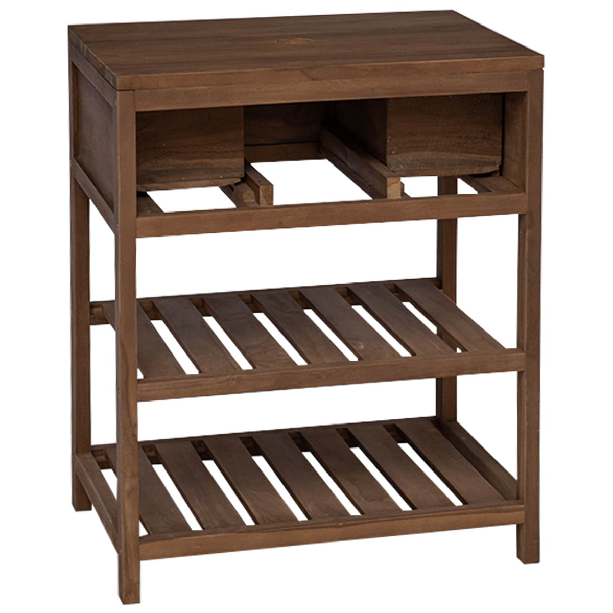 Badeværelsesskab Naturfarvet 60 x 45 x 75 cm Massiv Teaktræ