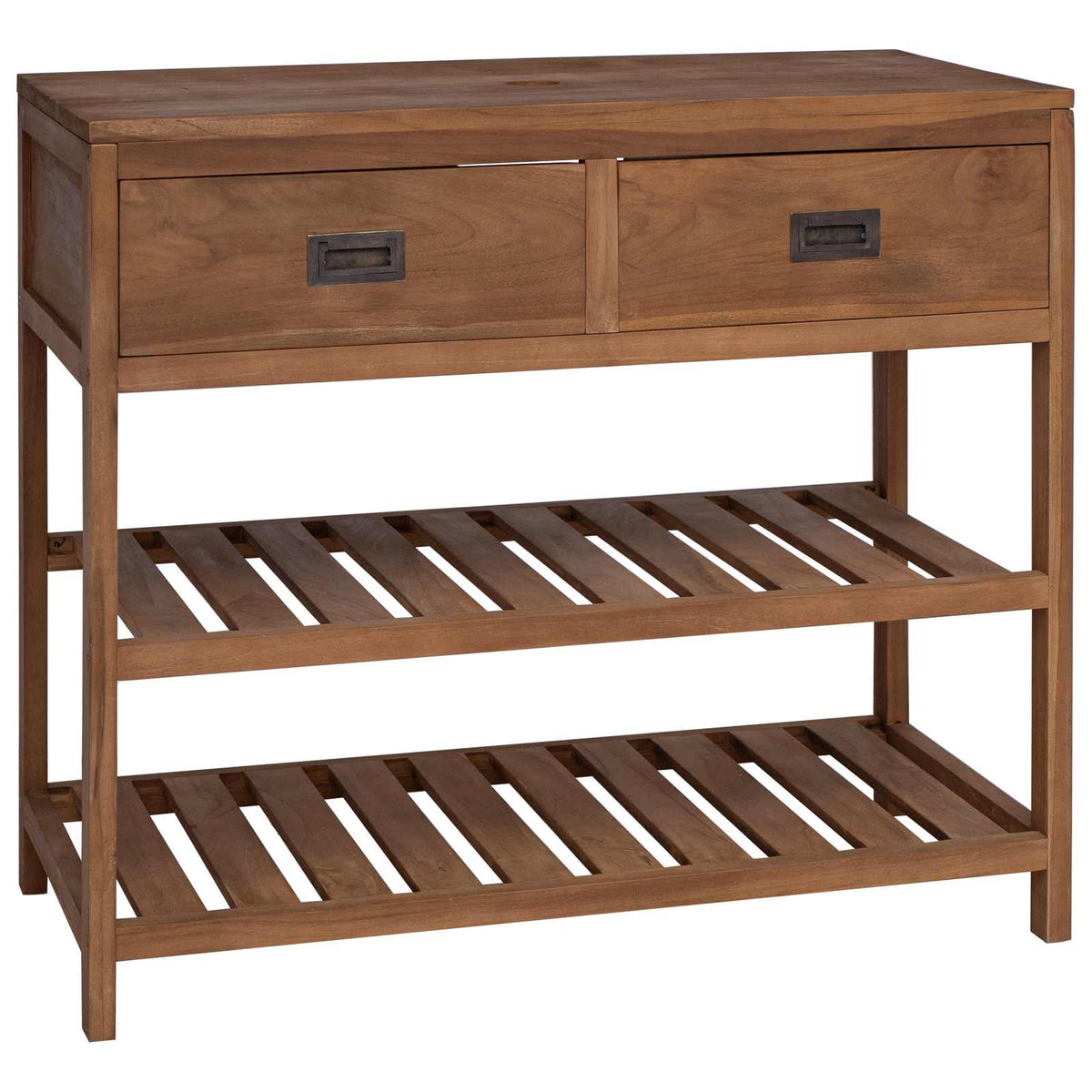 Badeværelsesskab Naturfarvet 90 x 45 x 75 cm Massiv Teaktræ
