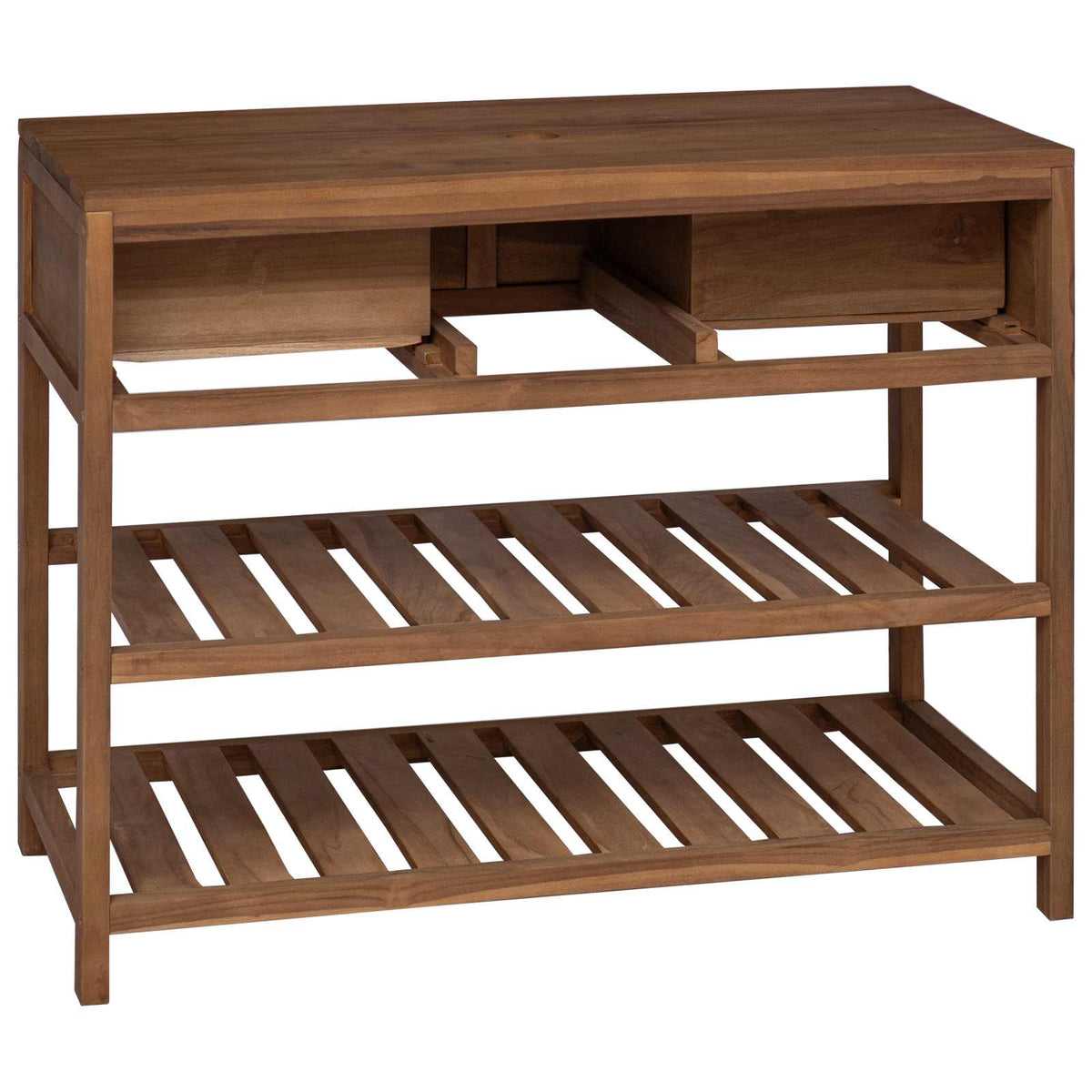 Badeværelsesskab Naturfarvet 90 x 45 x 75 cm Massiv Teaktræ