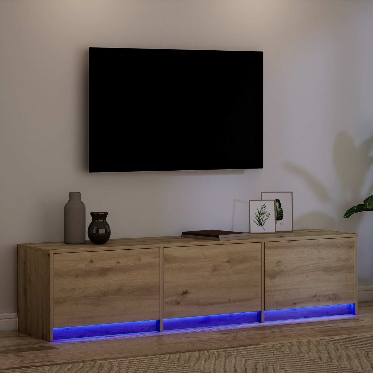 TV-skab Artisan Egetræ Konstrueret træ