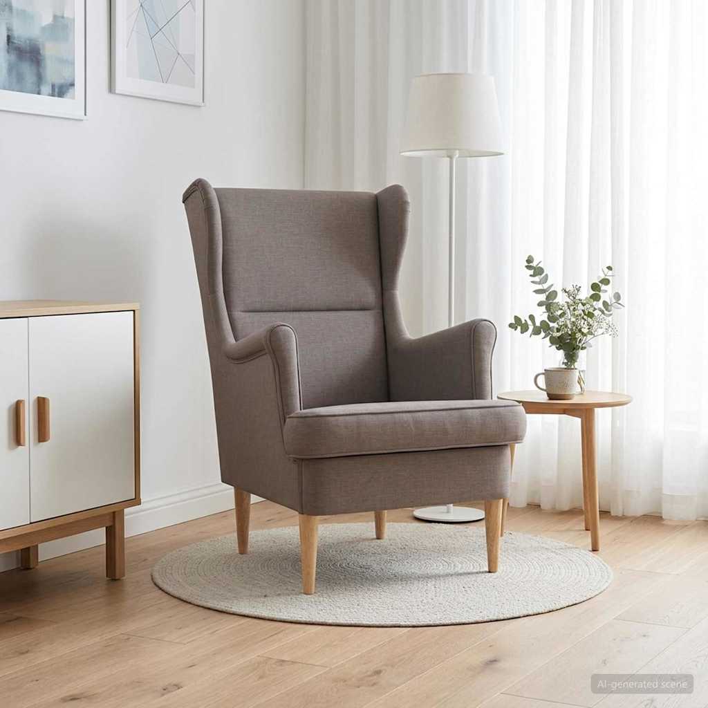 lænestol Gråbrun Stof
