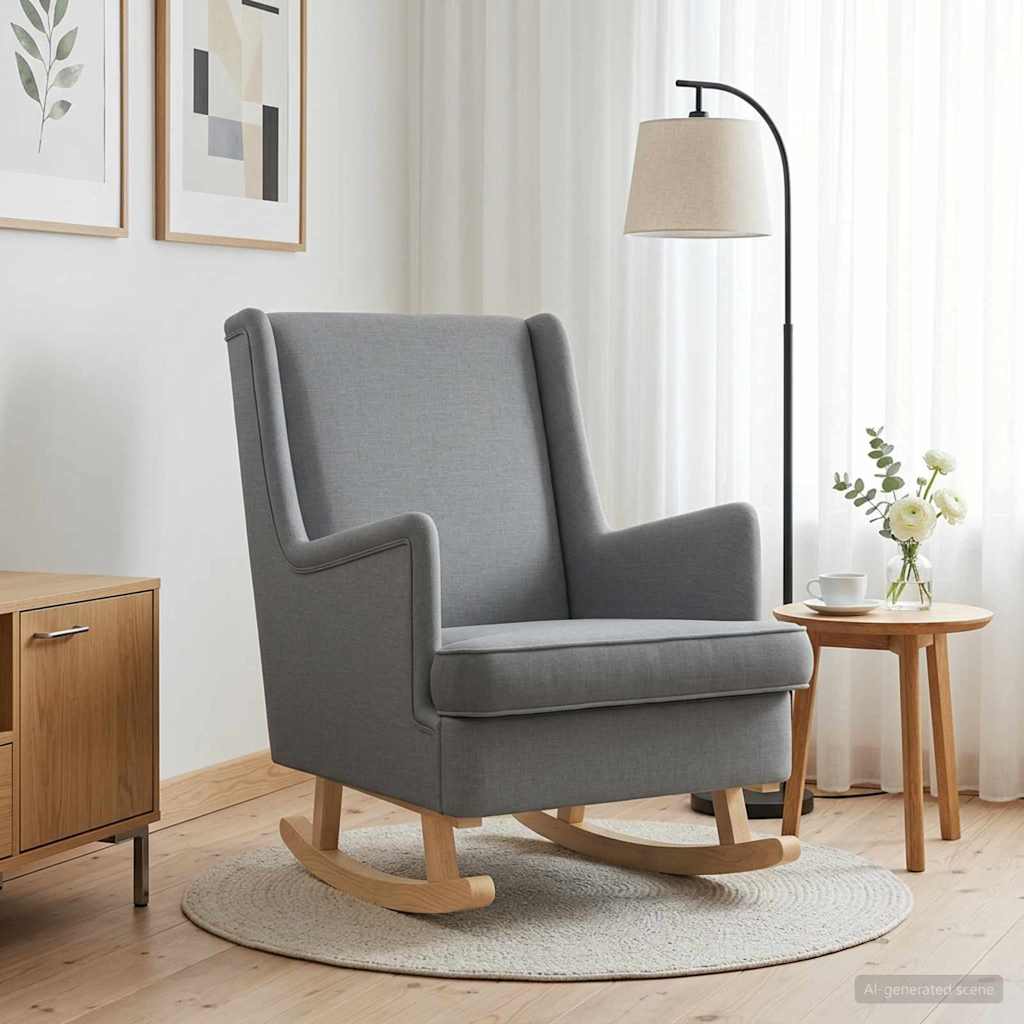 Gyngestol Lysegrå 62 x 80 x 85 cm Stof
