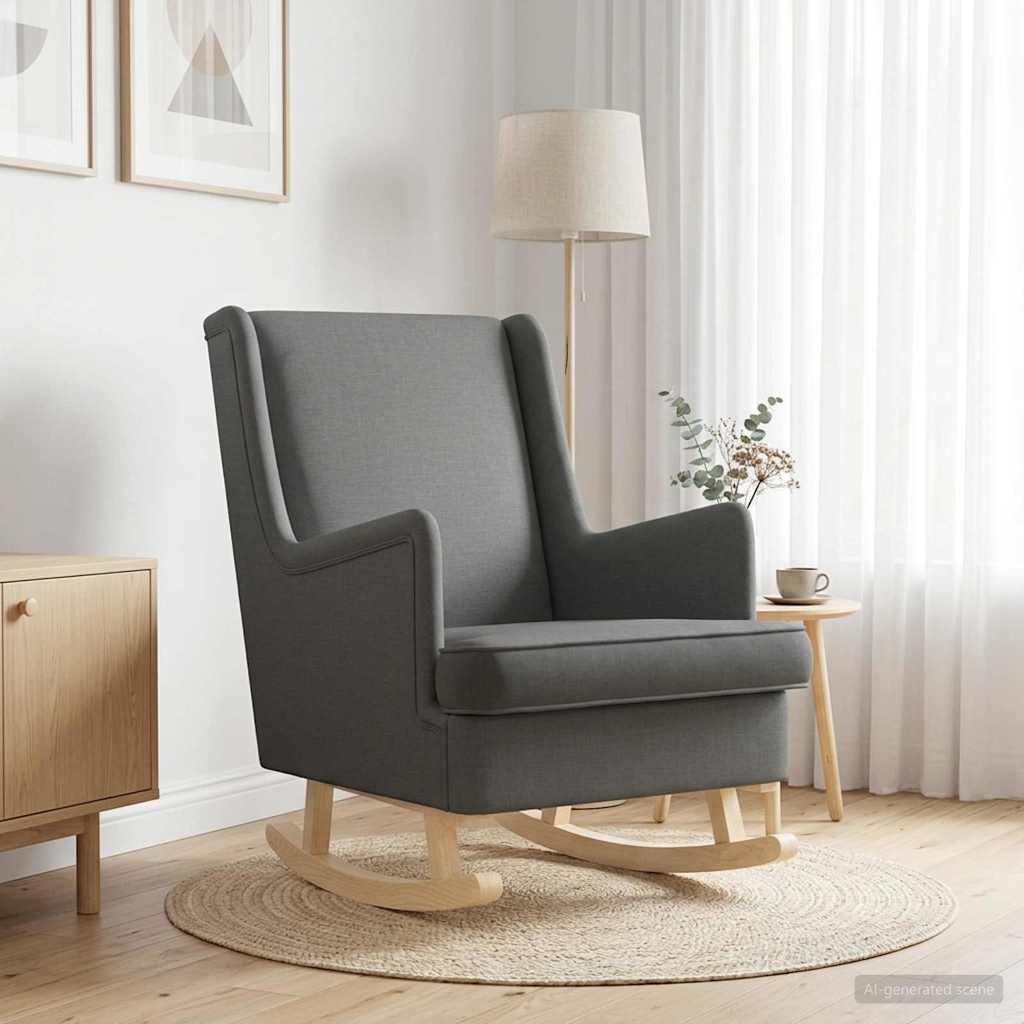 Gyngestol Mørkegrå 62 x 80 x 85 cm Stof