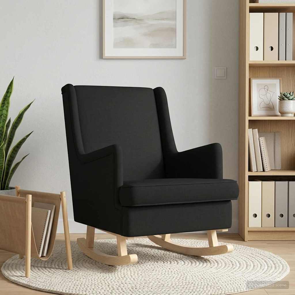 Gyngestol Sort 62 x 80 x 85 cm Stof