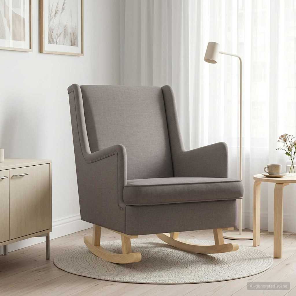 Gyngestol Gråbrun 62 x 80 x 85 cm Stof