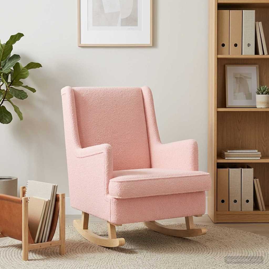 Gyngestol Lyserød 62 x 80 x 85 cm Bouclé