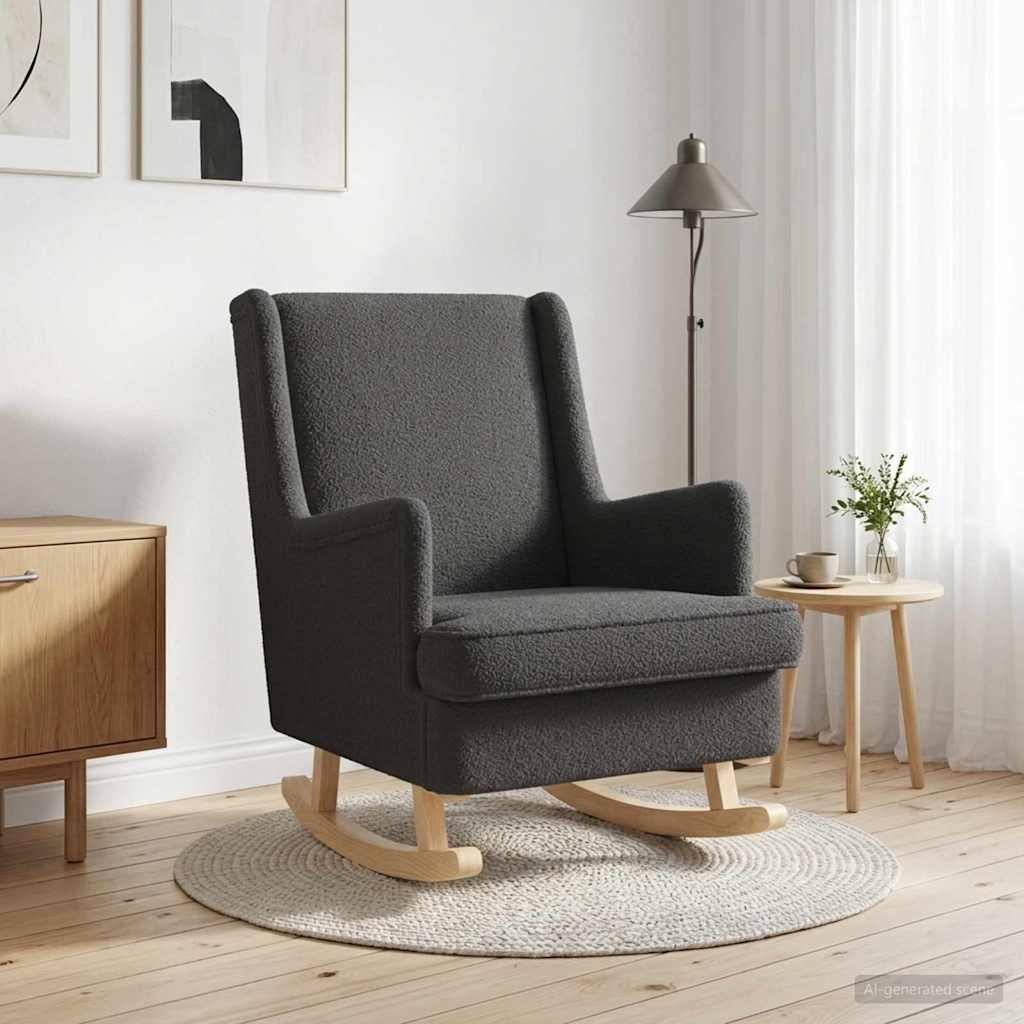 Gyngestol Mørkegrå 62 x 80 x 85 cm Bouclé