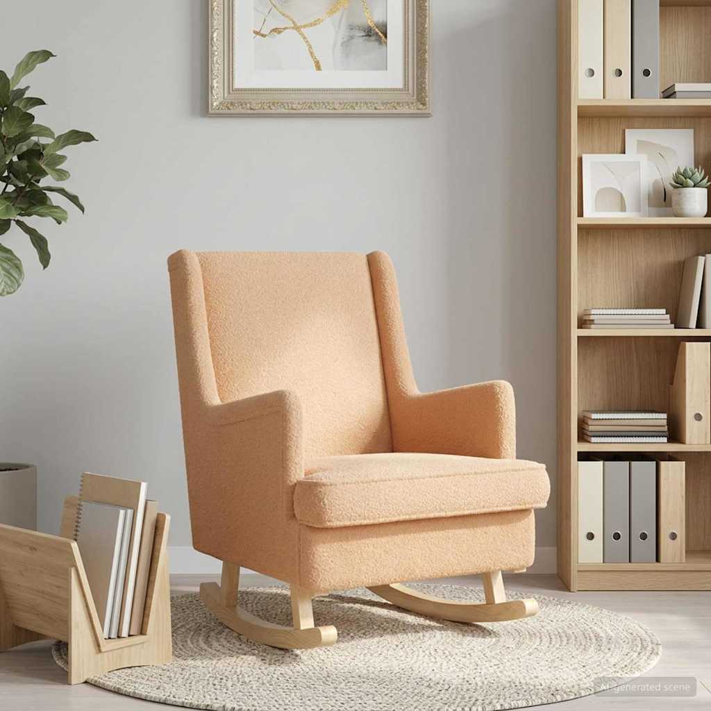 Gyngestol Beige 62 x 80 x 85 cm Bouclé