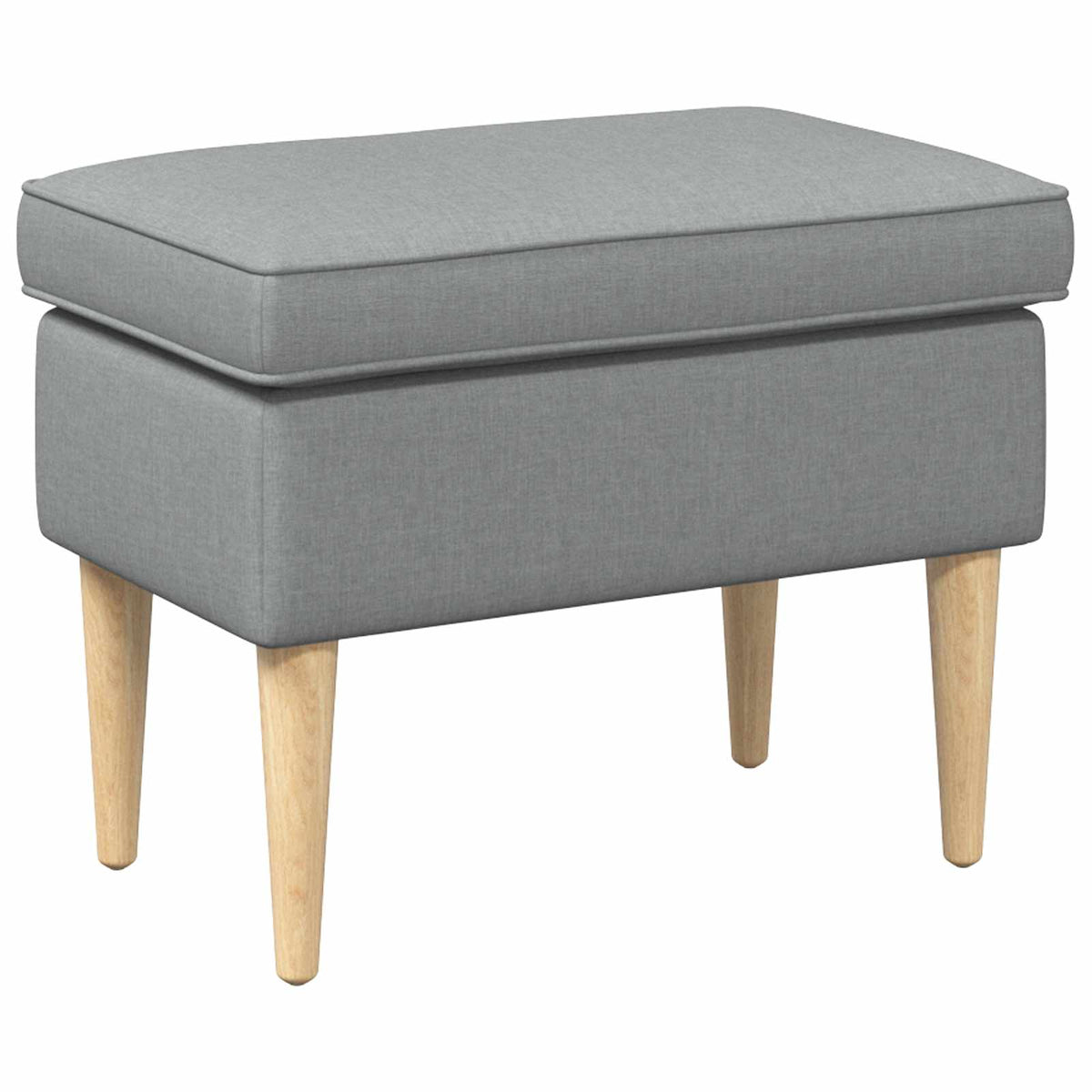 Fodskammel Lysegrå 55 x 35 x 41 cm Polyester