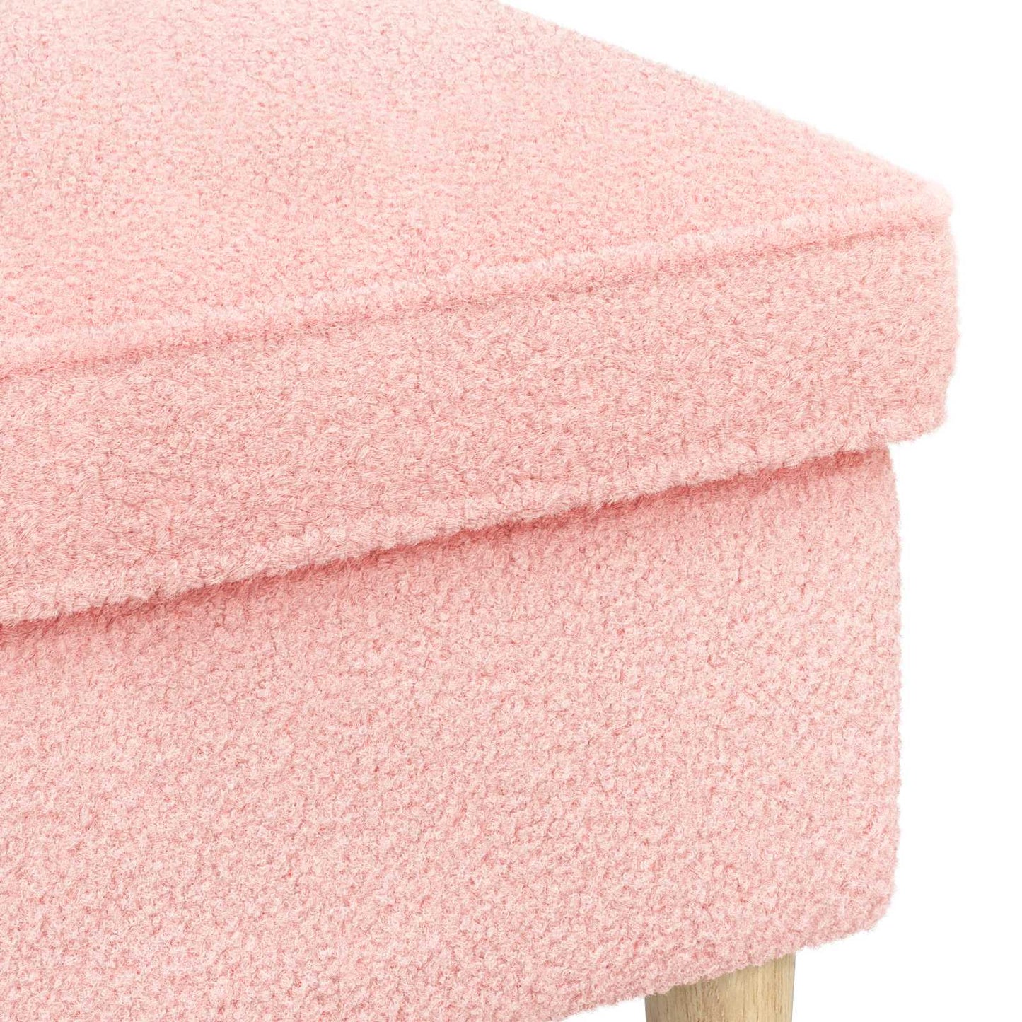 Fodskammel Lyserød 55 x 35 x 41 cm Bouclé