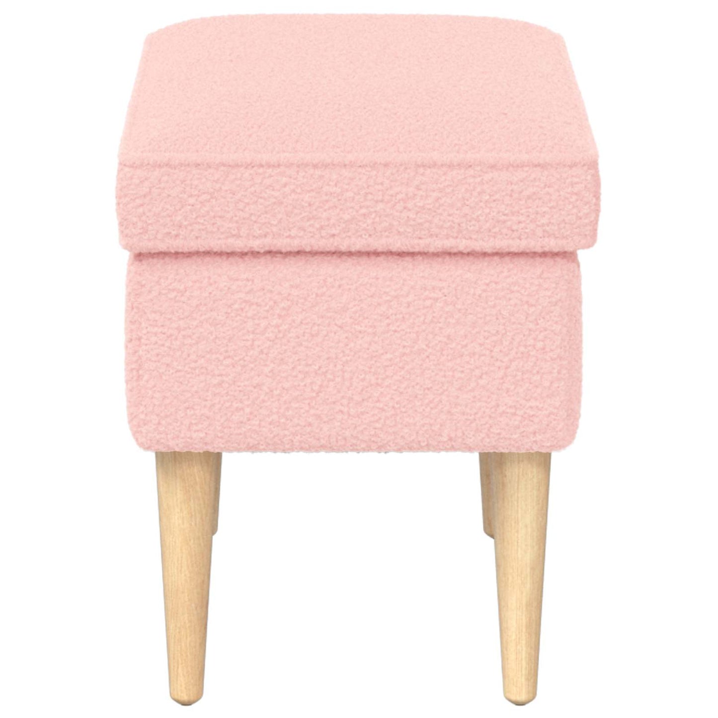 Fodskammel Lyserød 55 x 35 x 41 cm Bouclé