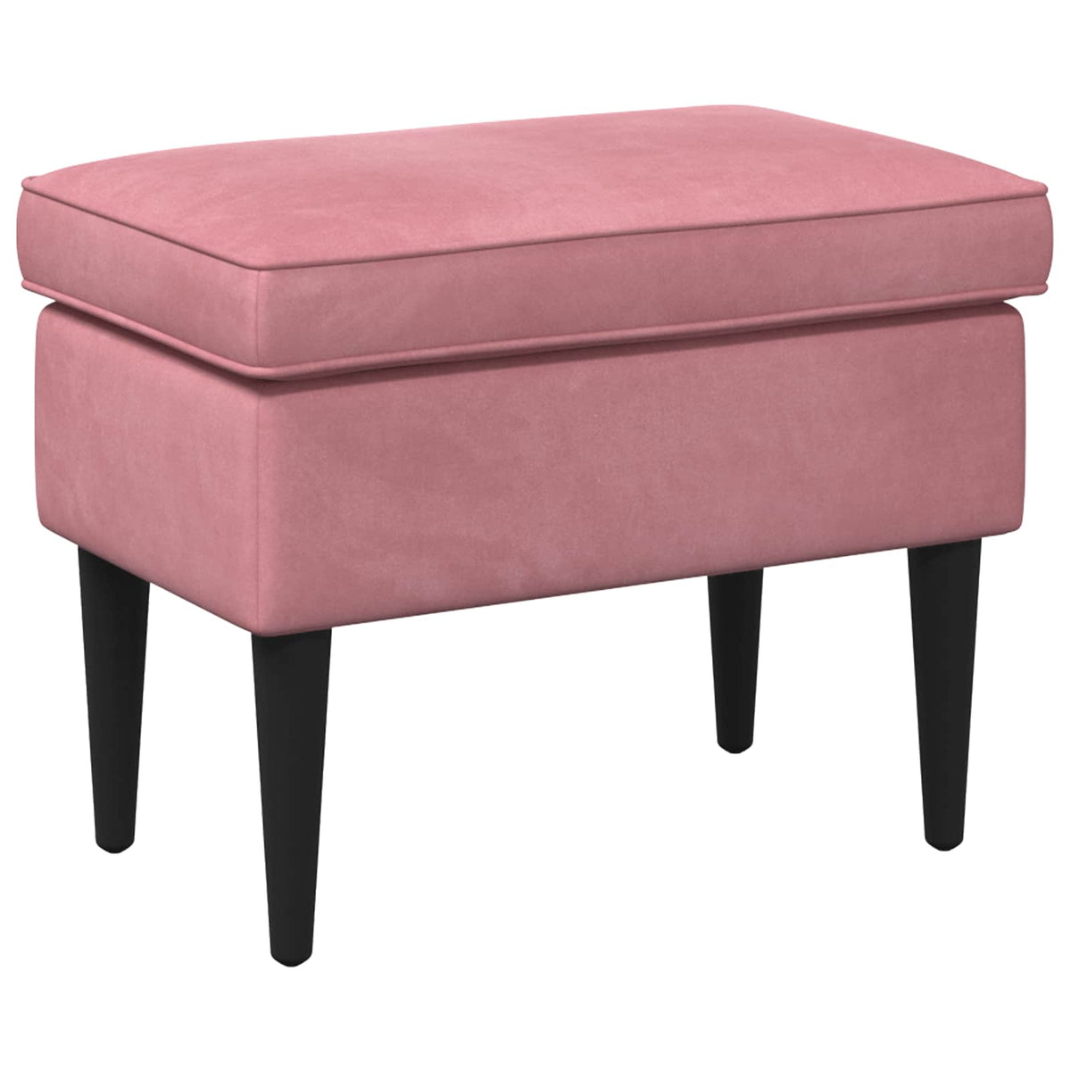 Fodskammel Lyserød 55 x 35 x 41 cm Fløjl