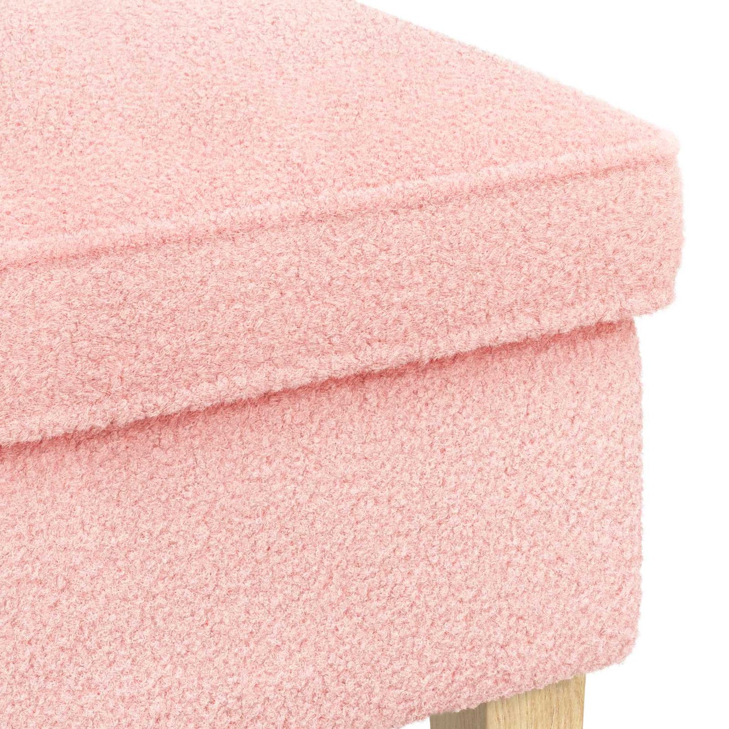 Fodskammel Lyserød 55 x 35 x 41 cm Bouclé