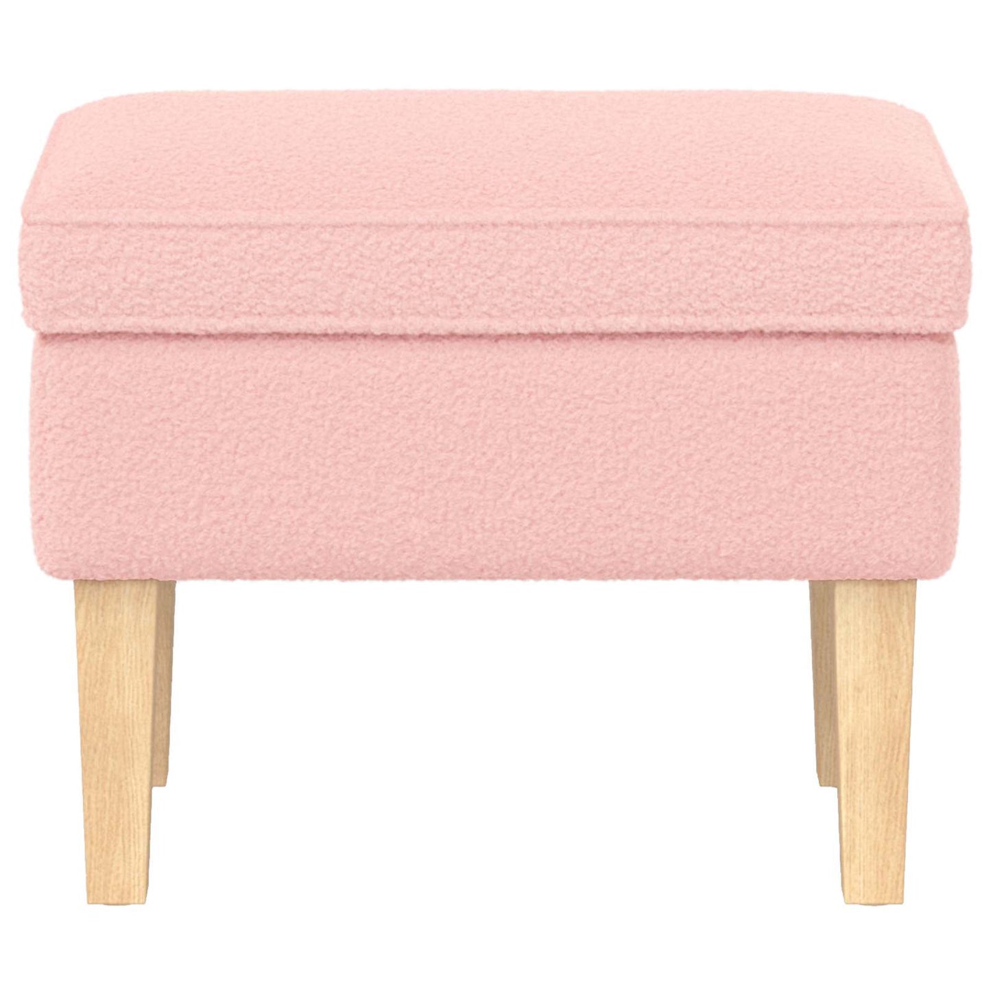 Fodskammel Lyserød 55 x 35 x 41 cm Bouclé