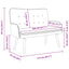 2-personers sofa Sort 115 x 61 x 87 cm Bouclé