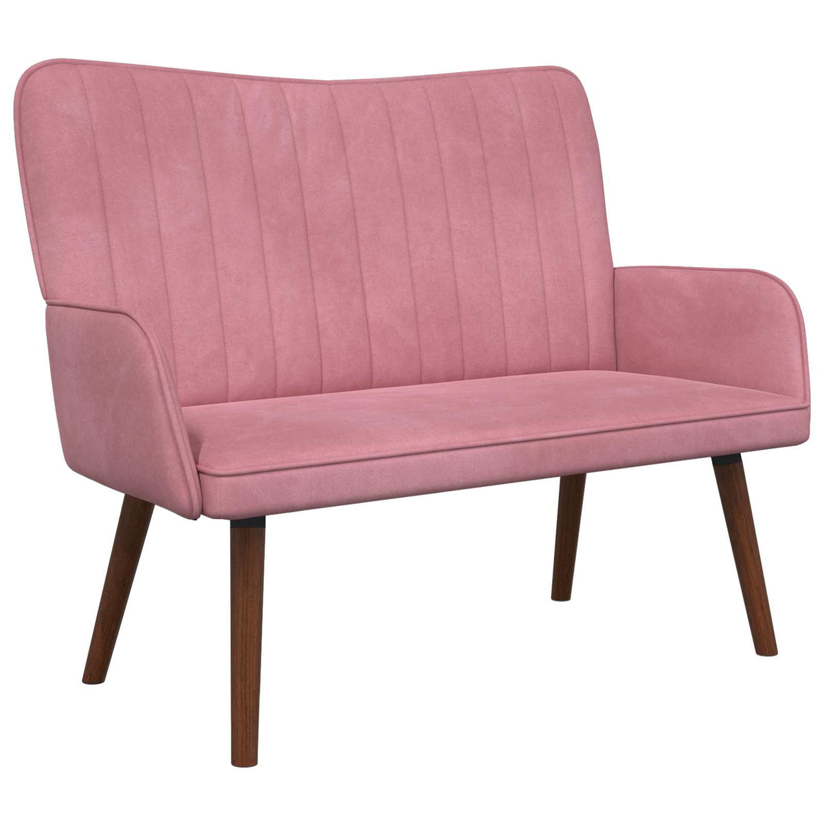 2-personers sofa Lyserød 115 x 61 x 87 cm Fløjl
