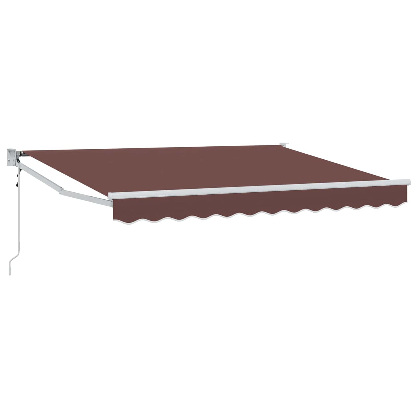 Udtrækkelig markise Brun 3,5 x 2 m Polyester og metal