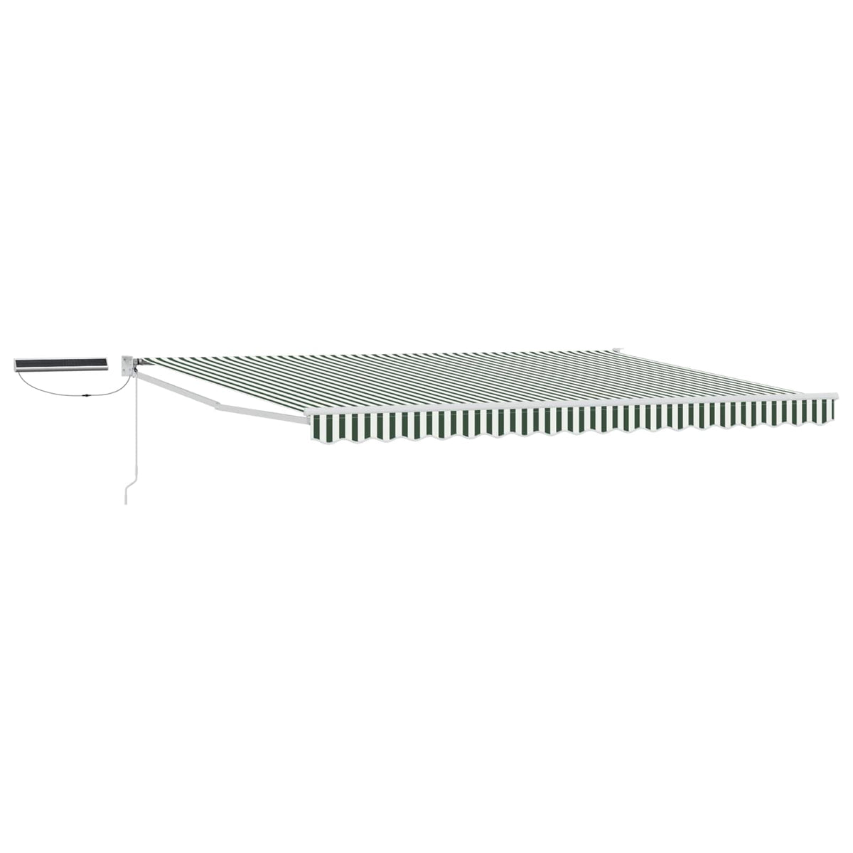 Elektrisk Utrækkelig Markise Grøn og Hvid 4,5 × 3 m