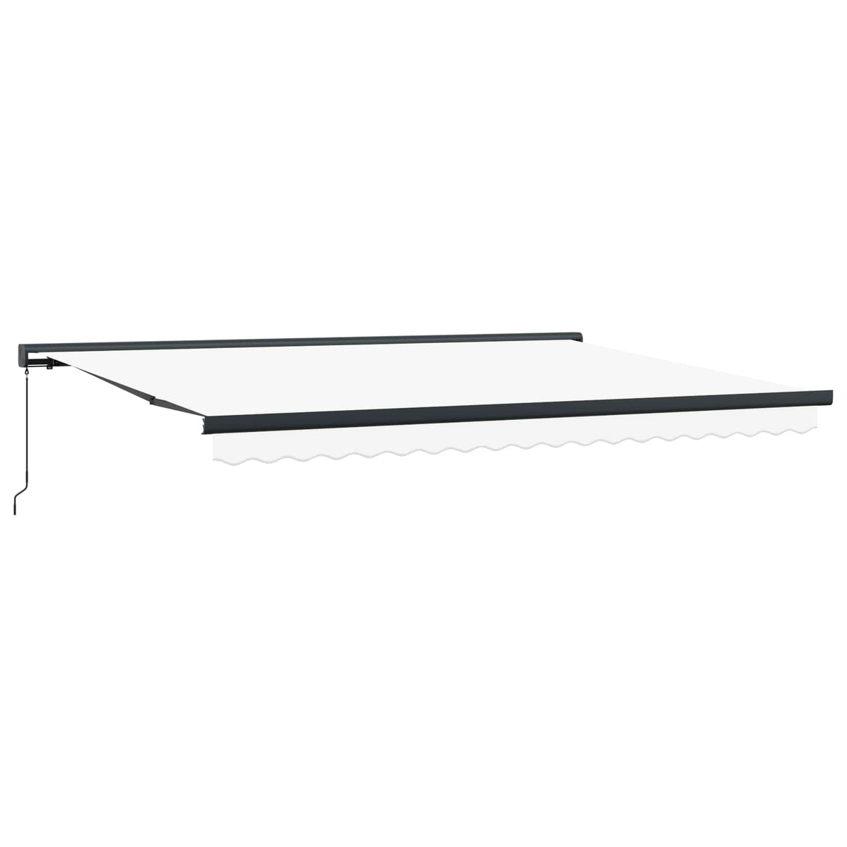 Udtrækkelig markise Hvid 4 × 3 m Canvas og Aluminium